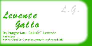 levente gallo business card